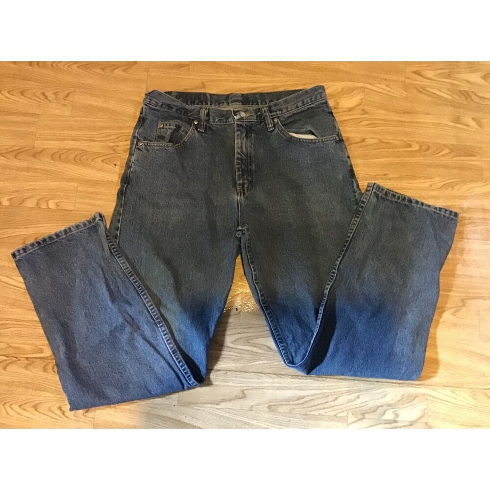 Wrangler Blue Jeans Relaxed Fit 32/32 Zipper Fly Casual Western Street wear 530A